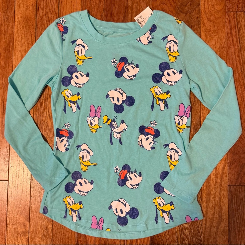 Disney Girls' Mickey Mouse & Friends Long Sleeve T-Shirt | Size 7/8 | NEW